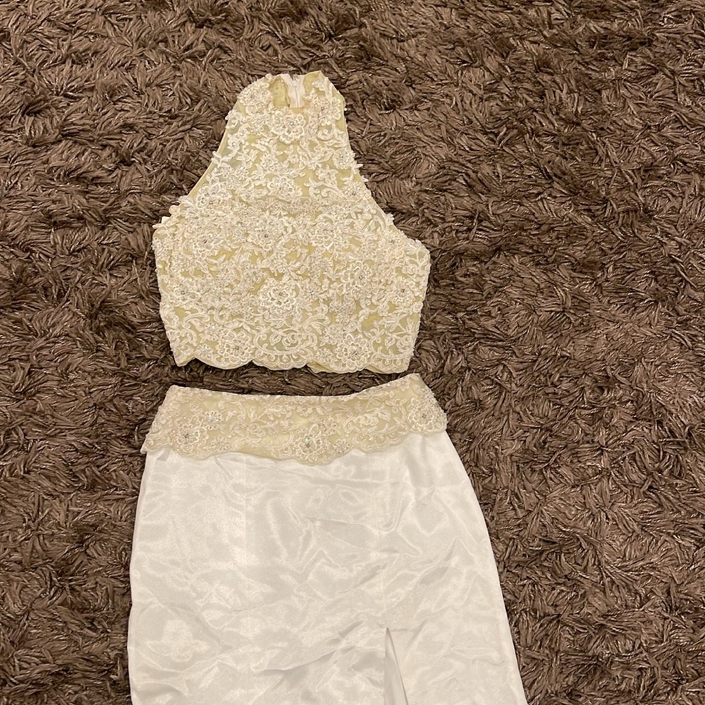 Landa Set  Size 4  Silk Long Evening Wedding Gown Vintage - Picture 5 of 17